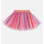 Deux par Deux DEUX PAR DEUX - Tulle Skirt with Rainbow Stripes 'Dancing Butterflies'