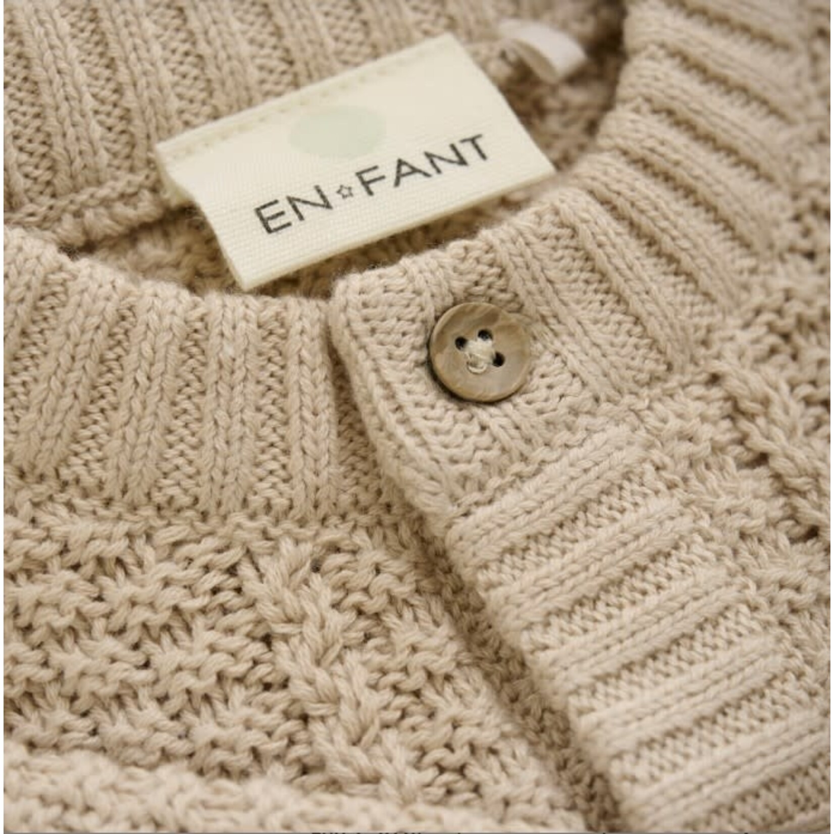 ENFANT - Cardigan en tricot couleur latté