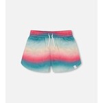Deux par Deux DEUX PAR DEUX - French Terry Shorts with Printed Tie Dye Waves 'Island Discovery'