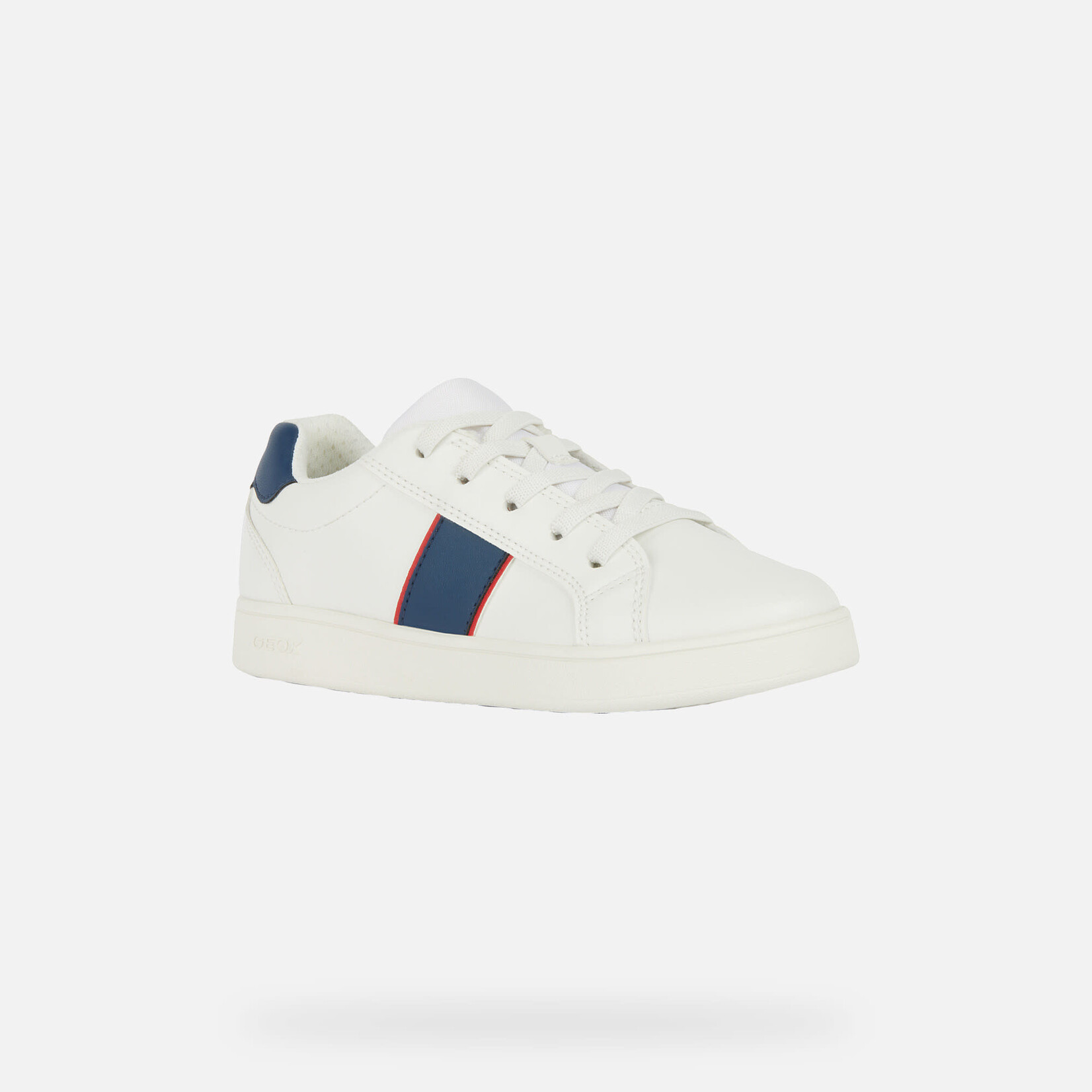 Geox GEOX - White synthetic leather sneakers 'Eclyper - White/Navy'