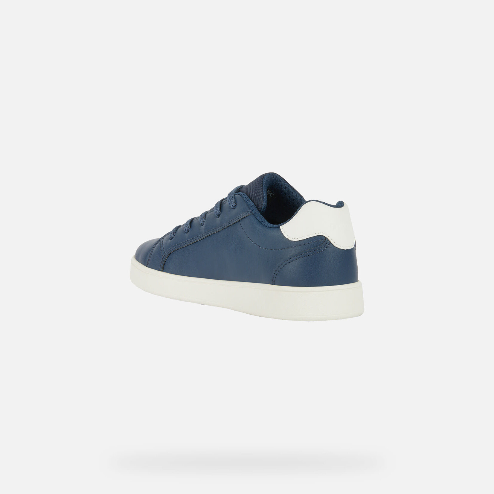 Geox GEOX - White synthetic leather sneakers 'Eclyper - Avio Navy/White'
