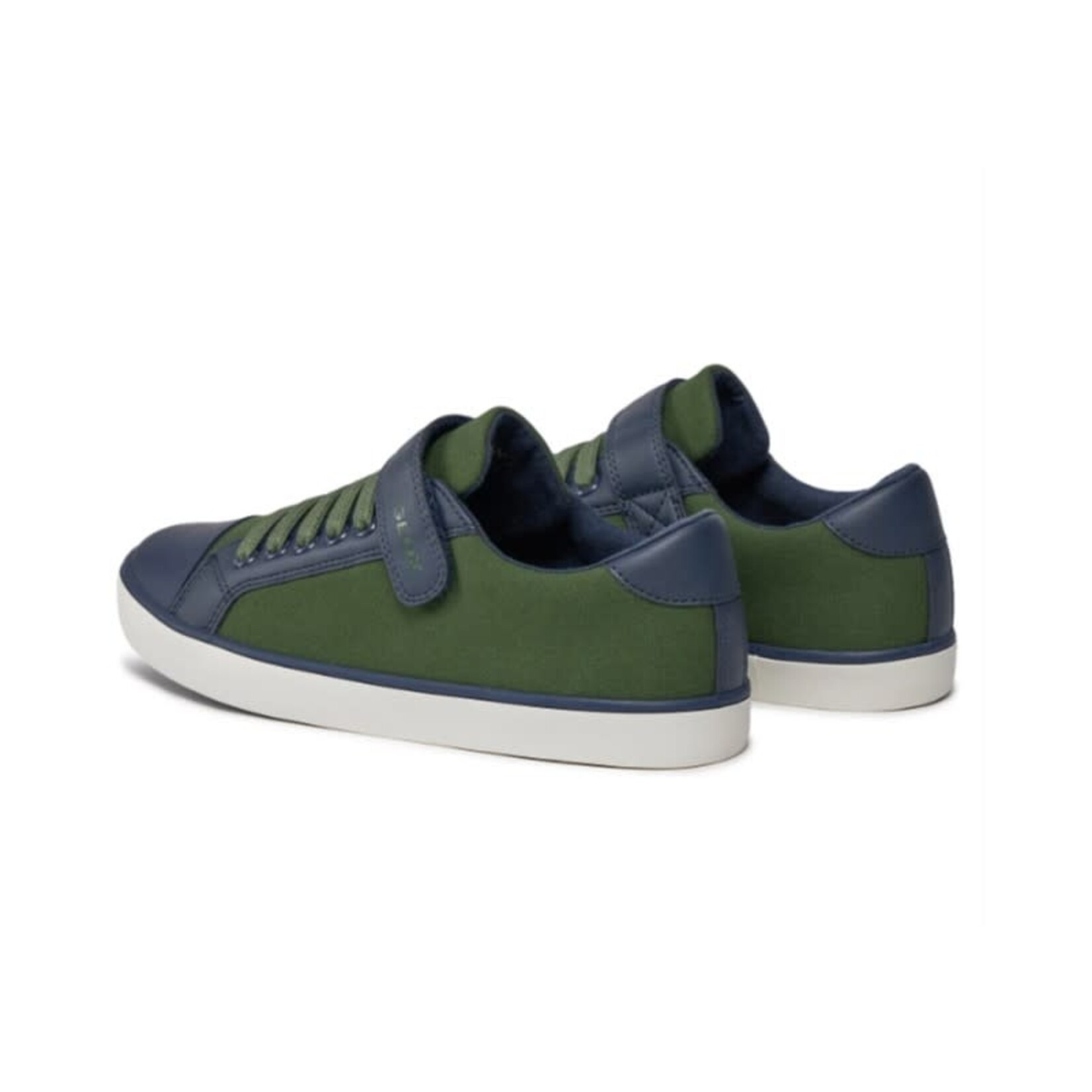 Geox GEOX - Green synthetic leather and textile sneakers 'Gisli - Navy/Green'