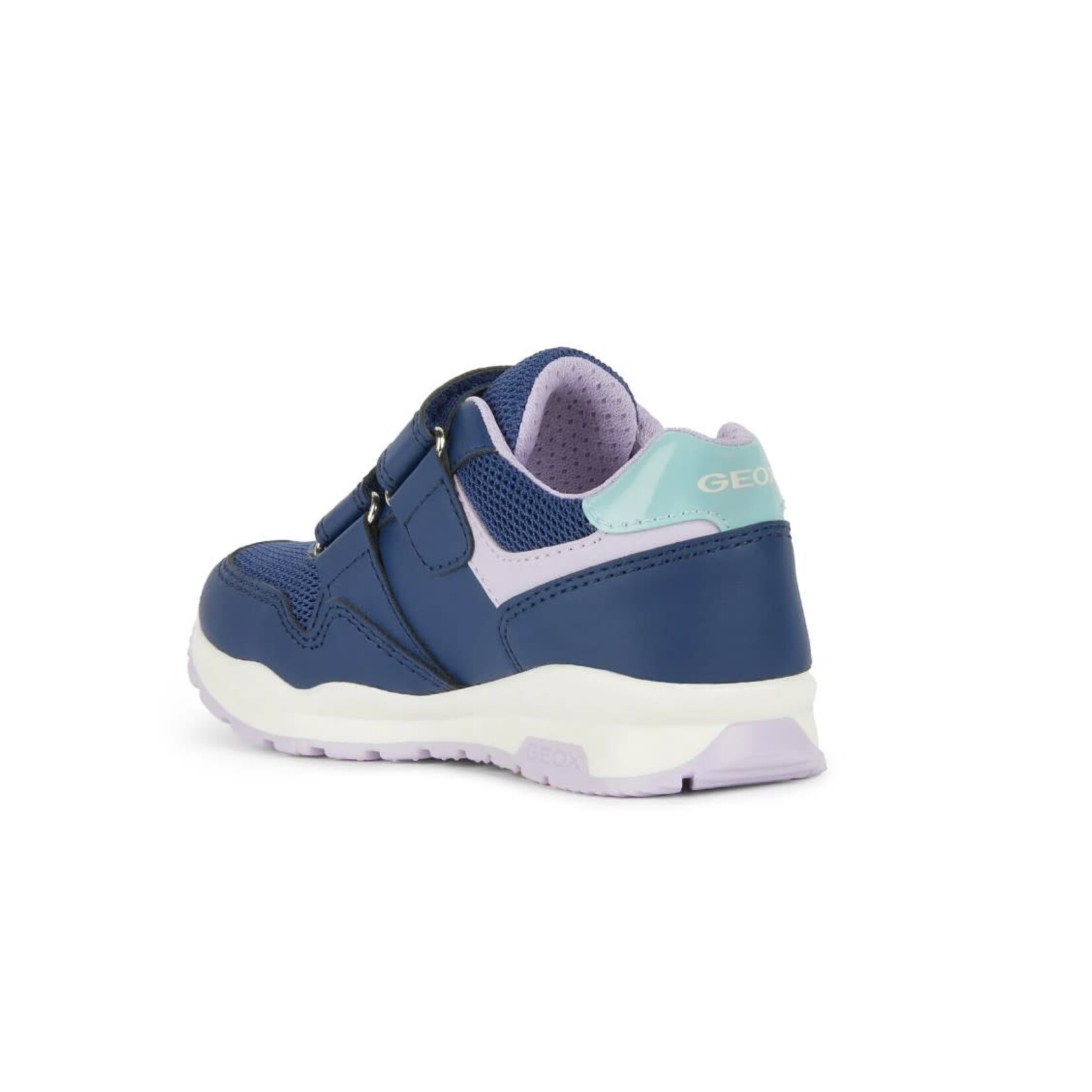 Geox GEOX - Running shoes in synthetic leather and mesh  'Pavel - Navy/Lilac'