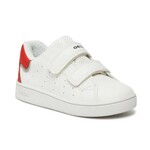 Geox GEOX - Chaussures blanche et rouge de cuir synthétique 'Eclyper - Blanc/rouge'