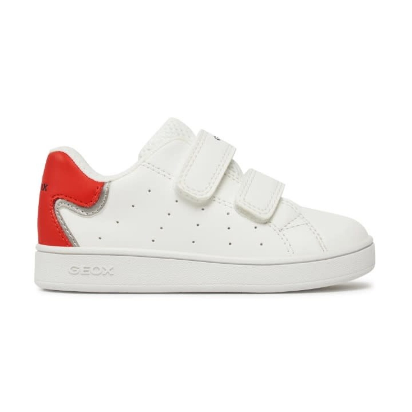 Geox GEOX - Chaussures blanche et rouge de cuir synthétique 'Eclyper - Blanc/rouge'