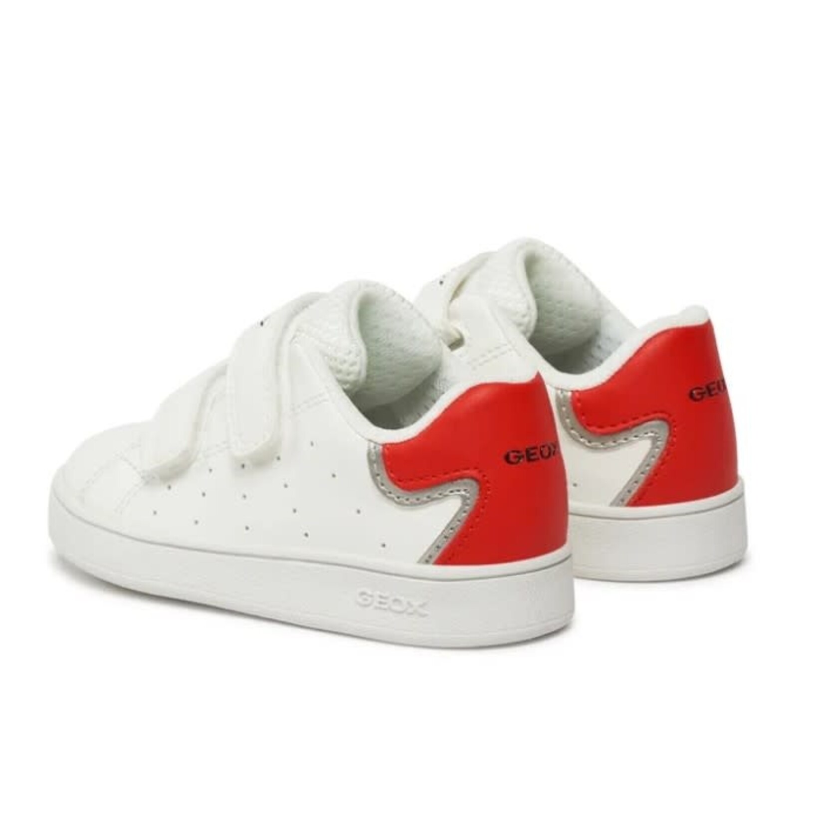 Geox GEOX - White and red synthetic leather shoes 'Eclyper - White/red'