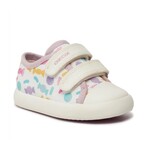 Geox GEOX - White canvas shoes with multicoloured candy print  'Gisli - White/Multicolor'