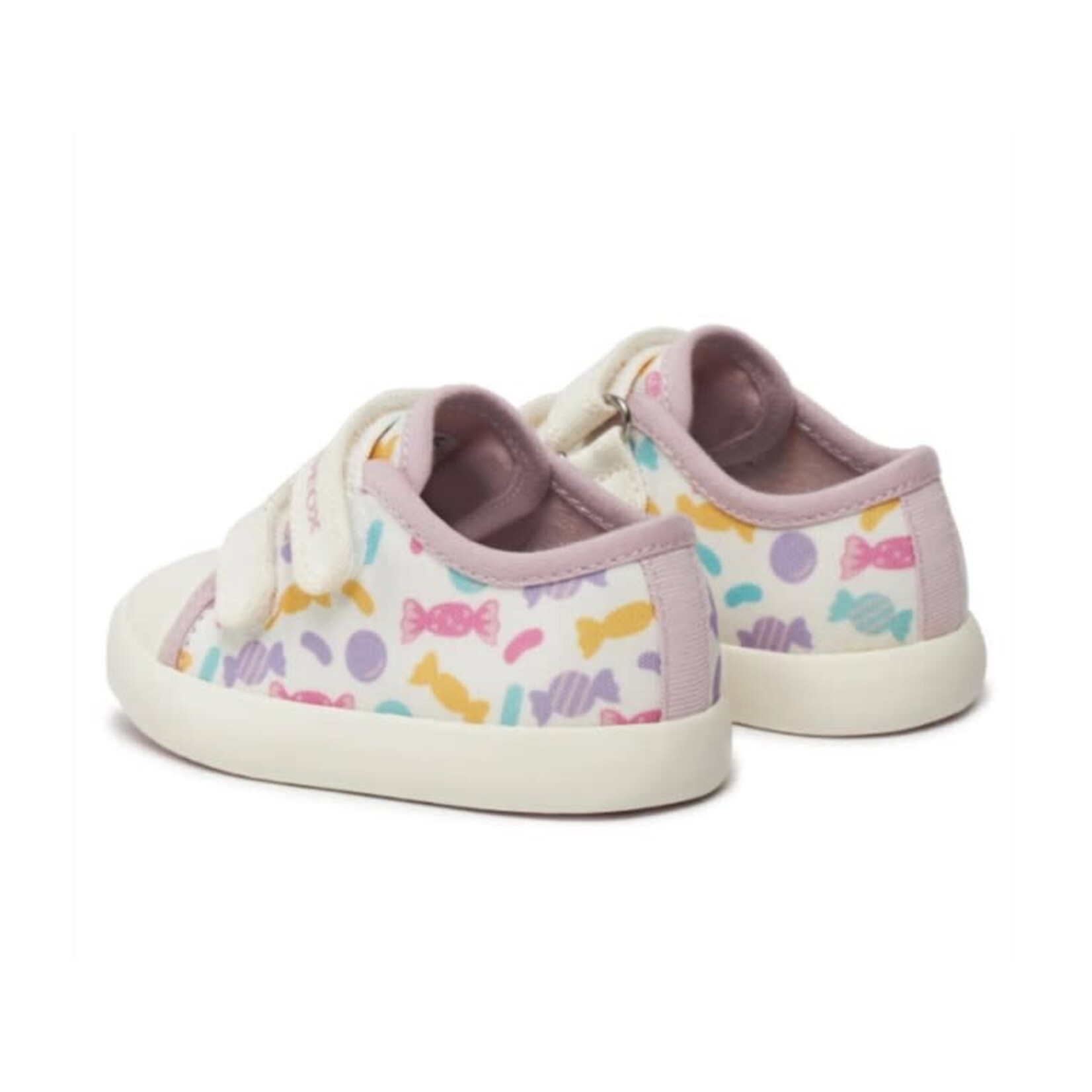 Geox GEOX - Chaussures de toile blanche avec motif de bonbons 'Gisli - Blanc/Multicolore'