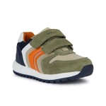 Geox GEOX - Chaussures de sport 'Alben - Suede Mesh - Sauge/Marine/Orange'