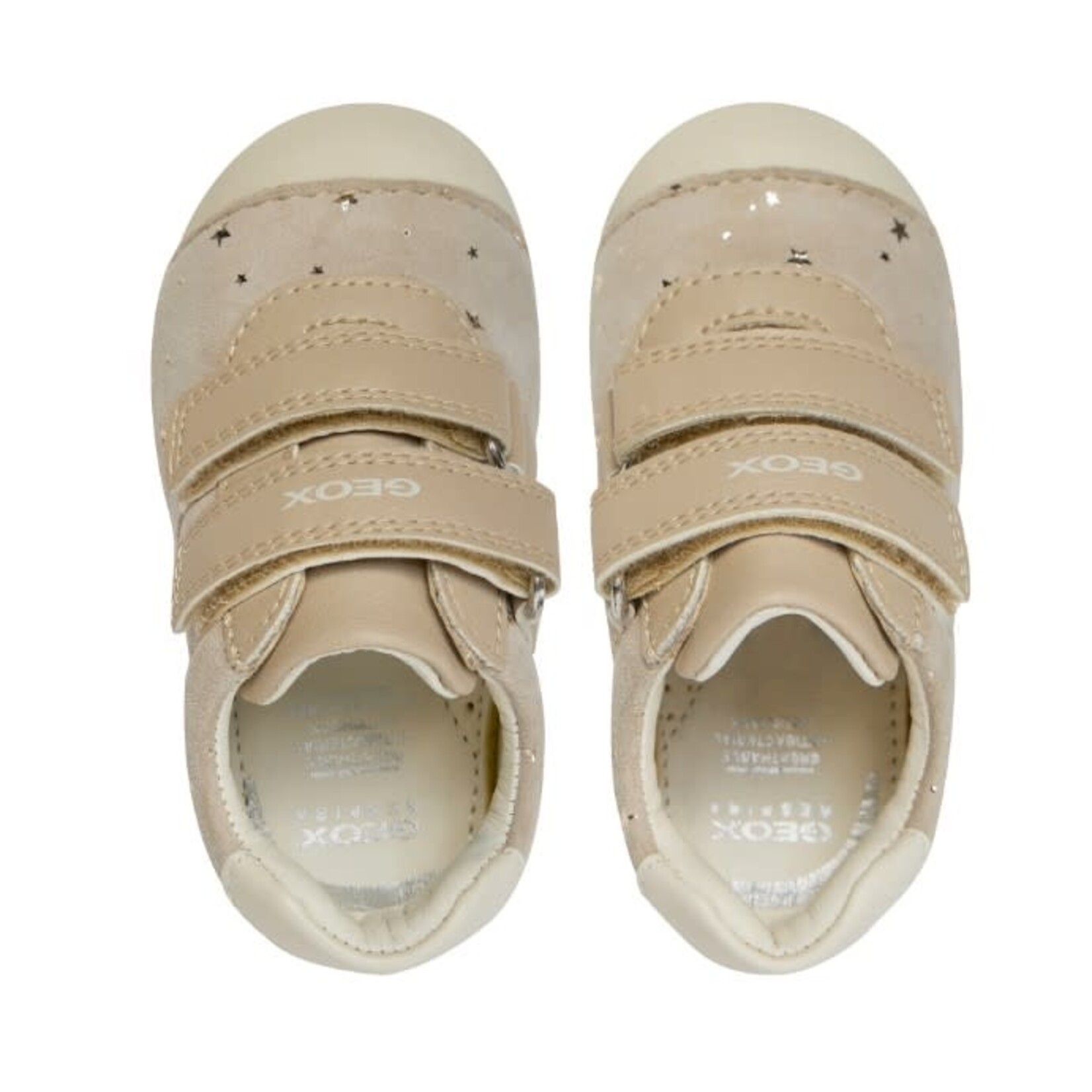 Geox GEOX - First steps soft soled leather shoes 'Tutim - Beige/Platinum'