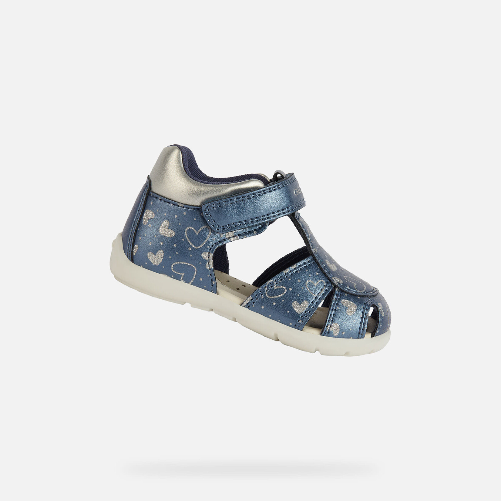 Geox GEOX - Closed-Toe First Steps Sandals 'Elthan - Sky/Silver'