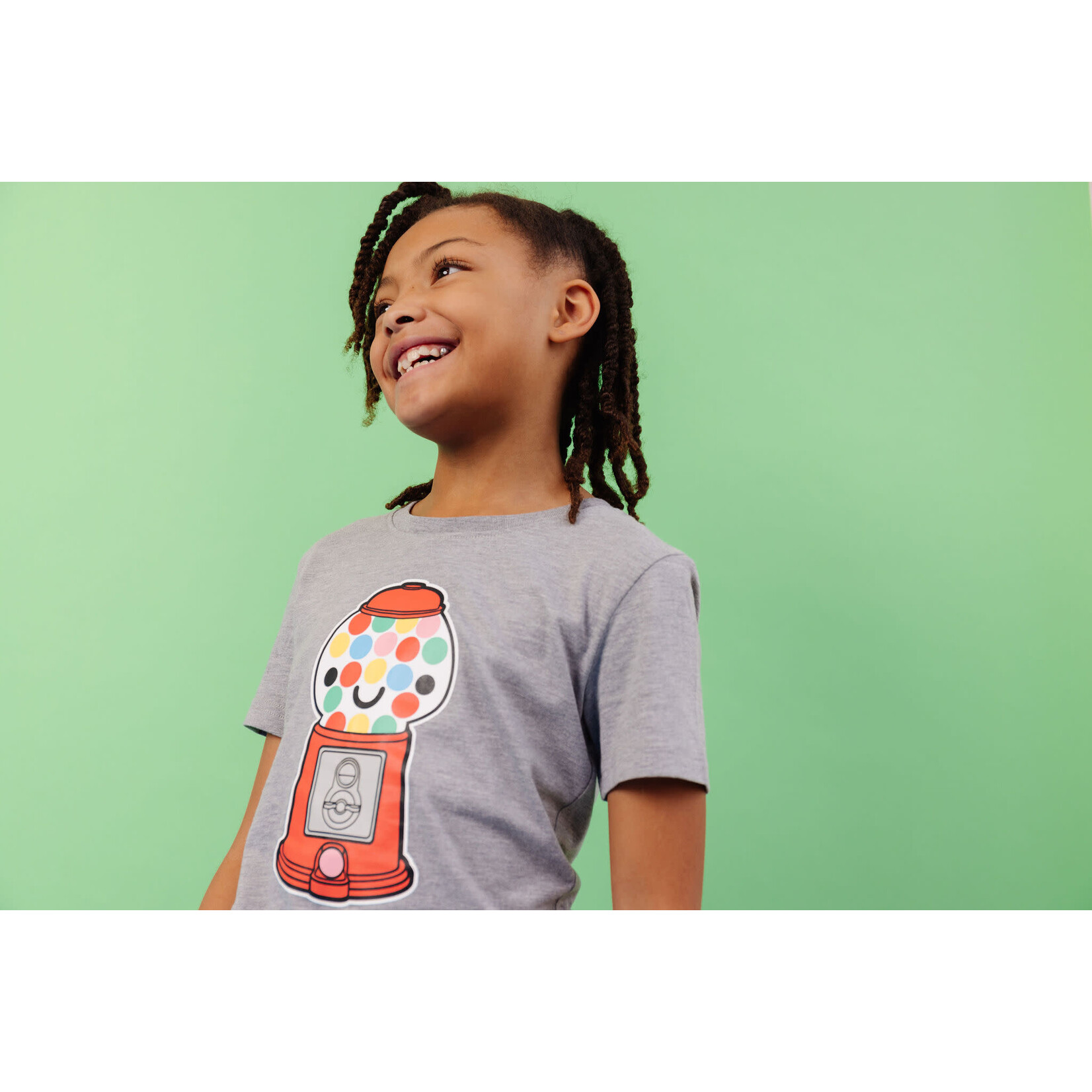 Whistle & Flute WHISTLE AND FLUTE - Shortsleeve Grey T-shirt 'Kawaii - Gumball Machine'