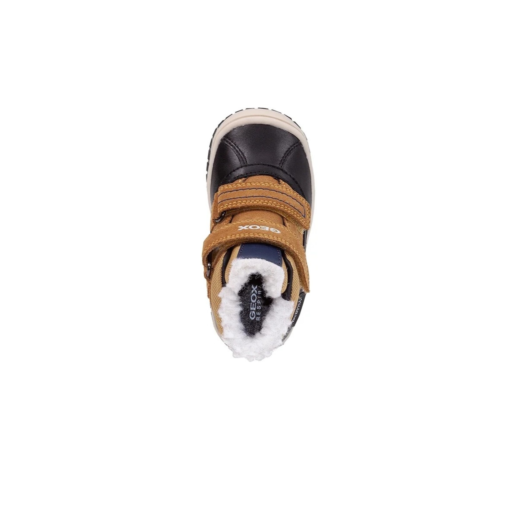 Geox GEOX - Bottes mi-saison avec doublures et imperméables 'Omar - Suède et nylon - Caramel/noir'