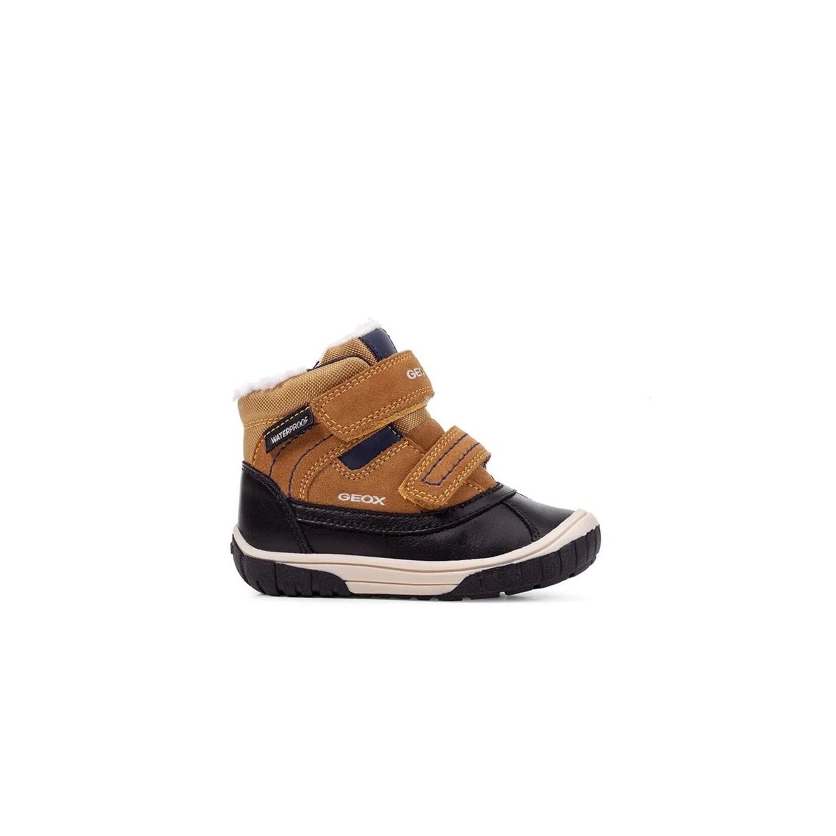 Geox GEOX - Bottes mi-saison avec doublures et imperméables 'Omar - Suède et nylon - Caramel/noir'