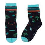 Nanö NANÖ - Navy Socks with Crocodile and Palm Tree Print 'Pool party'