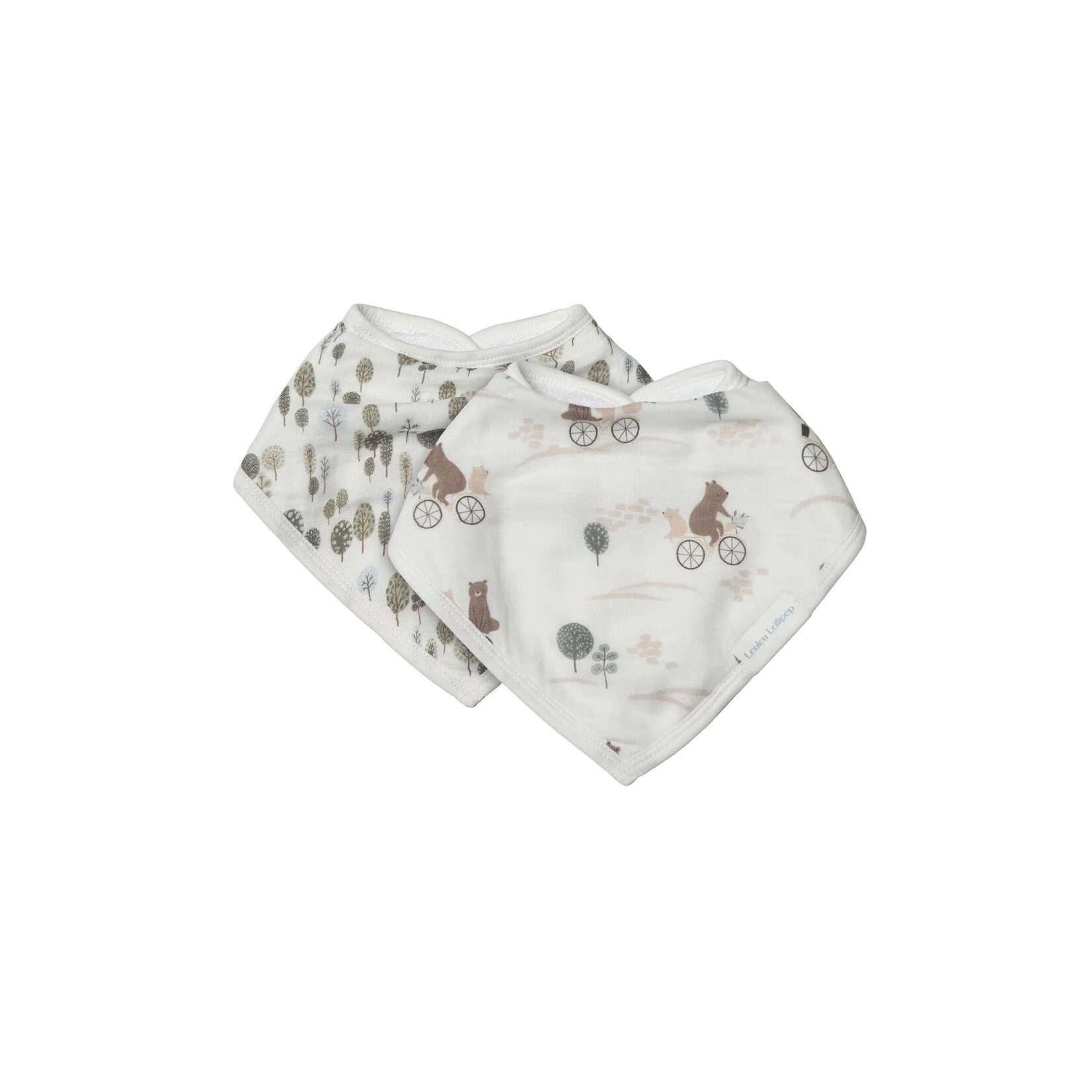 Loulou Lollipop LOULOU LOLLIPOP - Ensemble de 2 bavoirs bandana - Ours à vélo