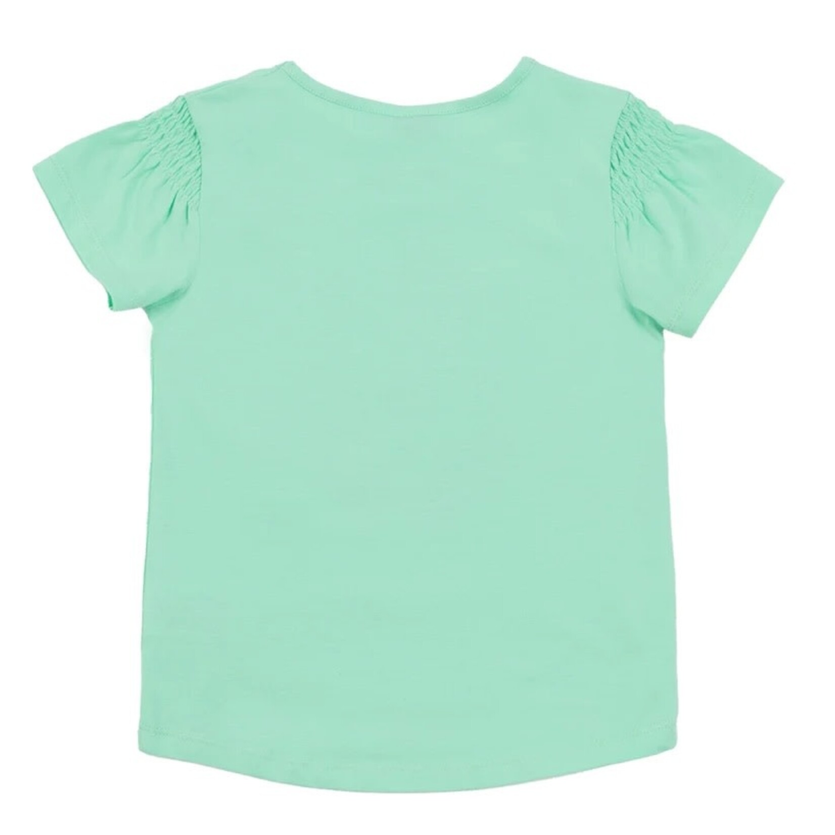 Nanö NANÖ - T-shirt à manches courtes vert menthe avec imprimé 'Pique-nique au soleil'