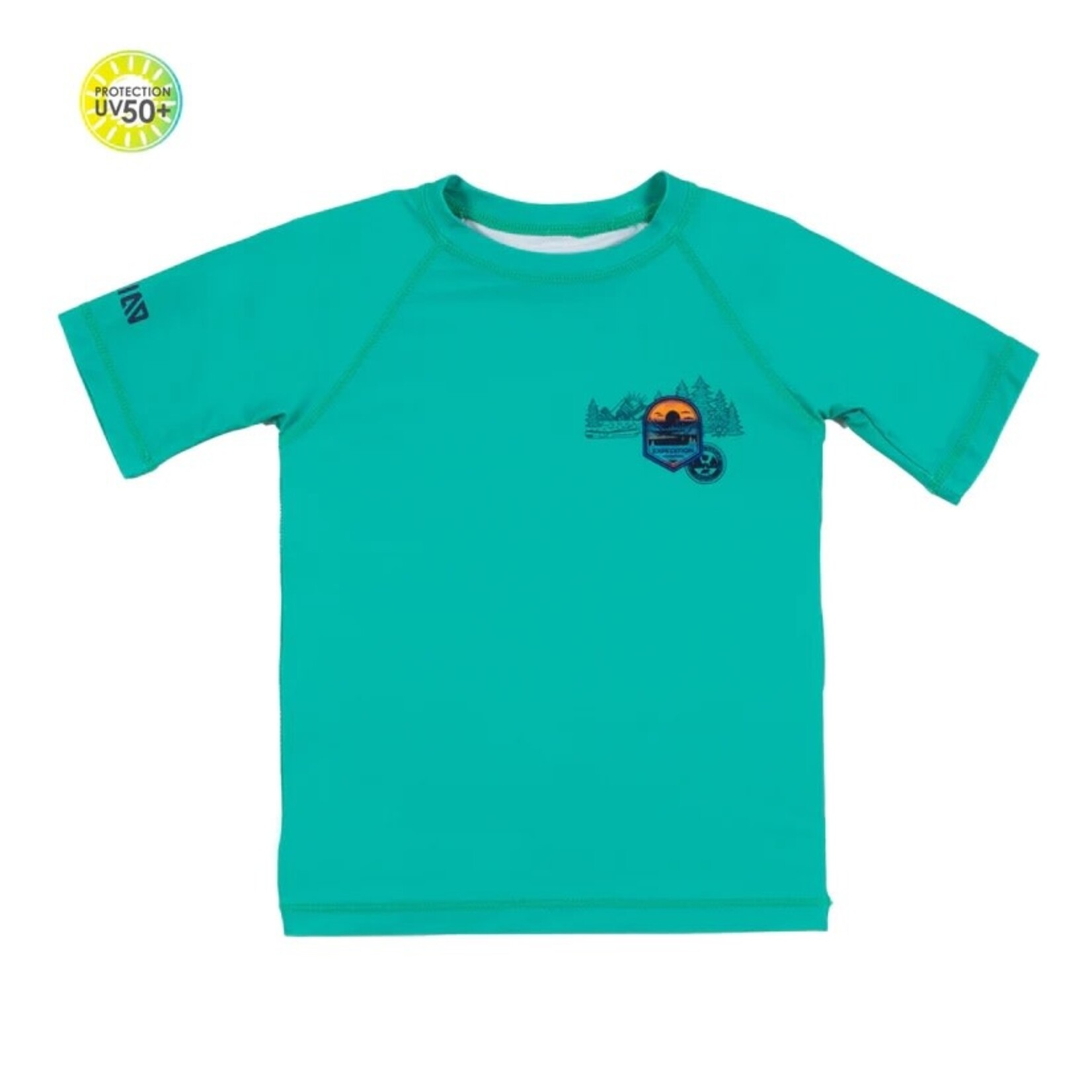 Nanö NANÖ - Mint green rashguard t-shirt with nature adventure print ​