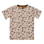 Nanö NANÖ - Beige short-sleeved T-shirt with desert lizard print 'Music Festival'