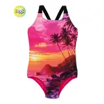 Nanö NANÖ - One-piece bathing suit in fushia with tropical print