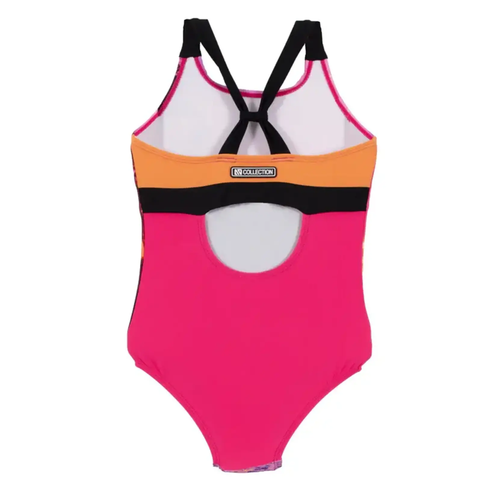 Nanö NANÖ - One-piece bathing suit in fushia with tropical print