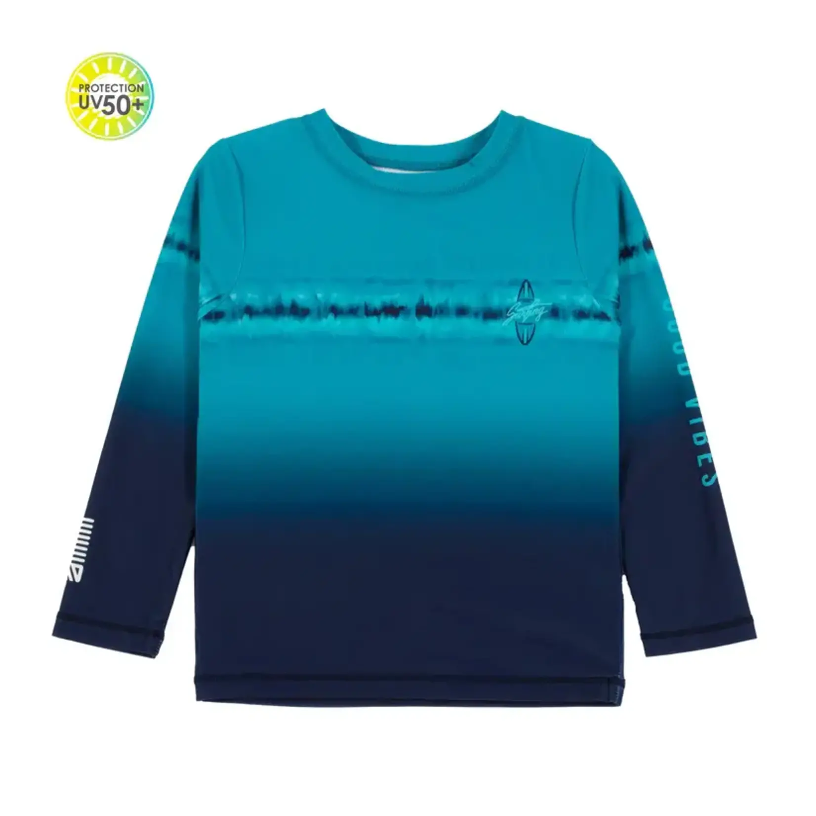 Nanö NANÖ -  Turquoise and navy long-sleeve rashguard t-shirt.