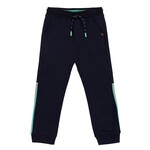 Nanö NANÖ -  Navy sweatpants with turquoise and orange side band 'Cap sur la méditerranée'