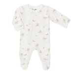 Coccoli COCCOLI - One-piece white pyjama with rabbit print