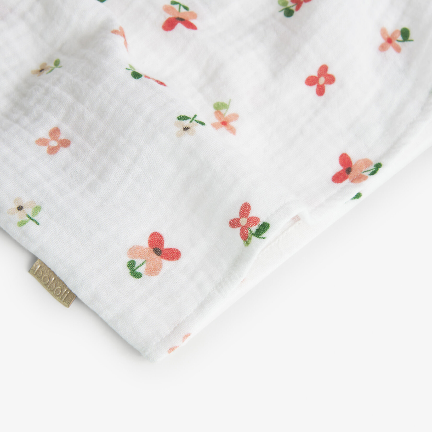 Boboli BOBOLI - Robe en mousseline de coton blanche avec broderies et petites fleurs