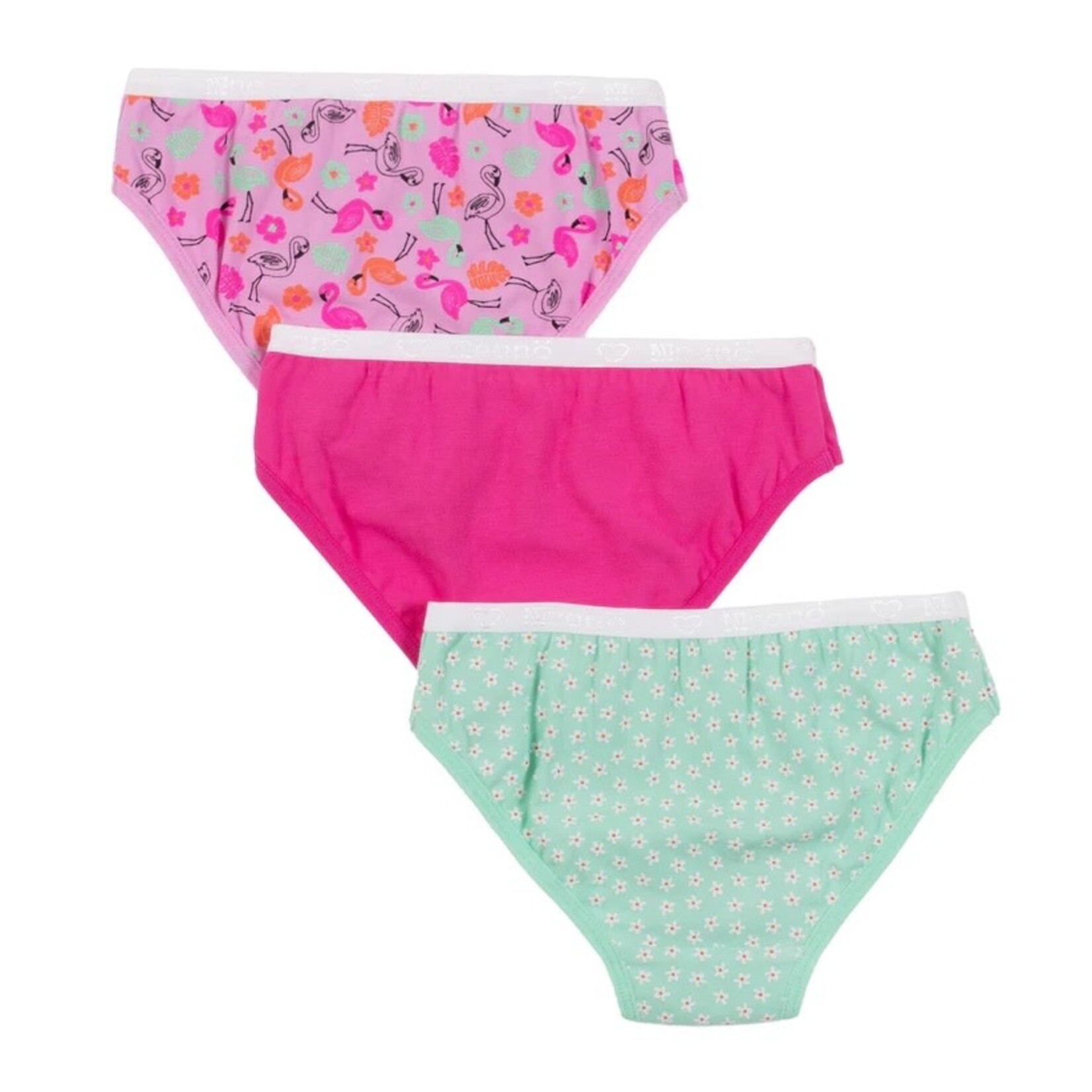 Nanö NANÖ - Pack of 3 Underwear 'Flamingos/Green with white flowers'