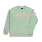 Birdz BIRDZ - 'Camping' Pastel Green Sweatshirt With Peach Lettering