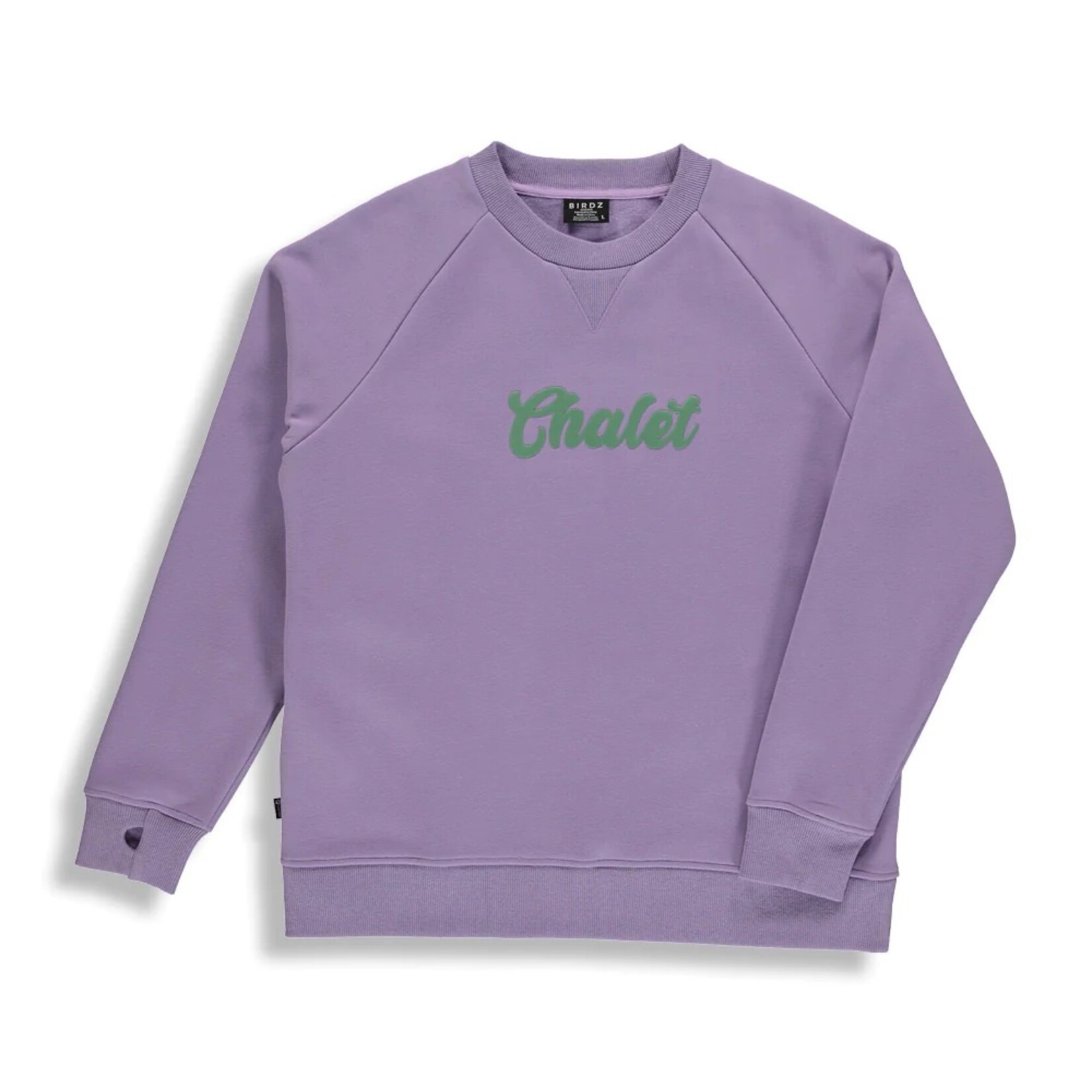 Birdz BIRDZ - 'Chalet' Purple Sweatshirt With Green Lettering
