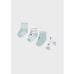 Mayoral MAYORAL - Lot de 4 paires de chaussettes pour bébé 'Éléphant - Vert jade/Blanc'