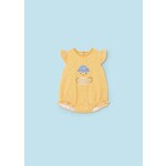 Mayoral MAYORAL - Yellow Irregular Polka Dot Romper with Duckling Print