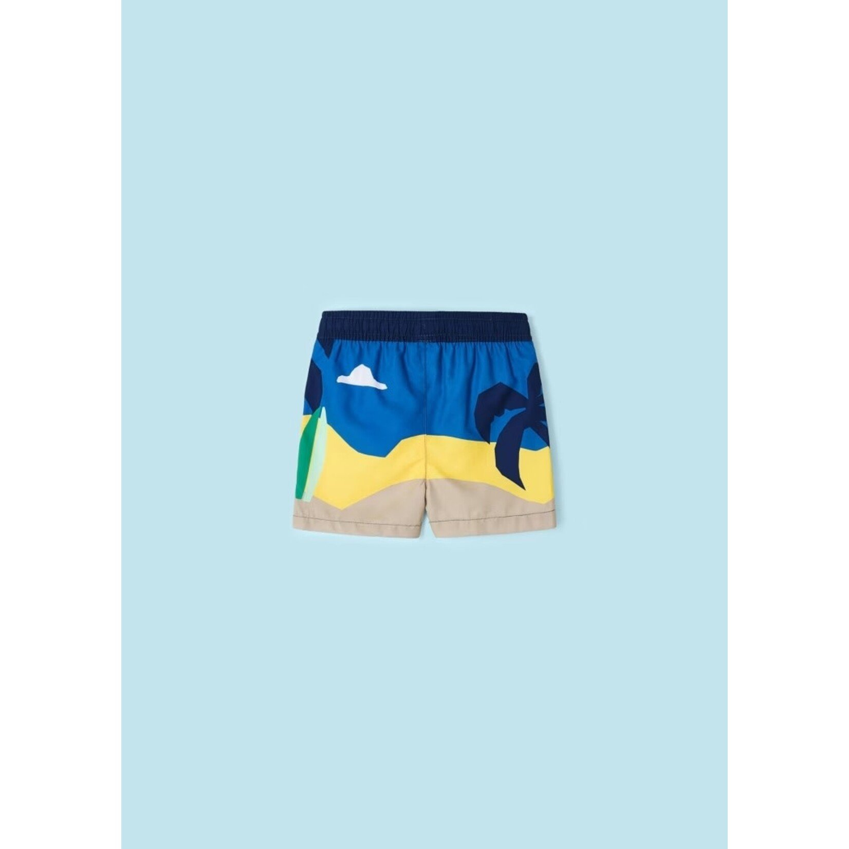 Mayoral MAYORAL - Short maillot avec imprimé de plage et palmier 'Jaune'