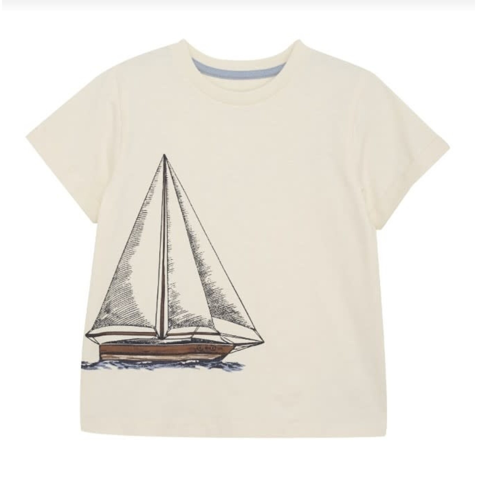 Enfant ENFANT - Cream shortsleeve t-shirt with sailboat print