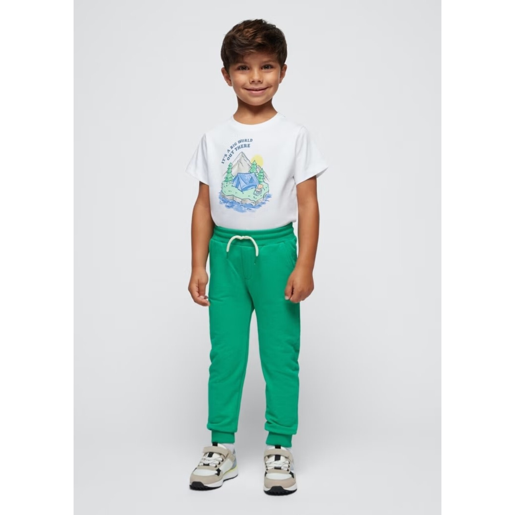 Mayoral MAYORAL - Pantalon jogging souple vert chlorophylle avec cordon ajustable