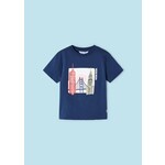 Mayoral MAYORAL - Navy Short-Sleeved T-Shirt with Popular Landmark Print 'Vacay Mood'