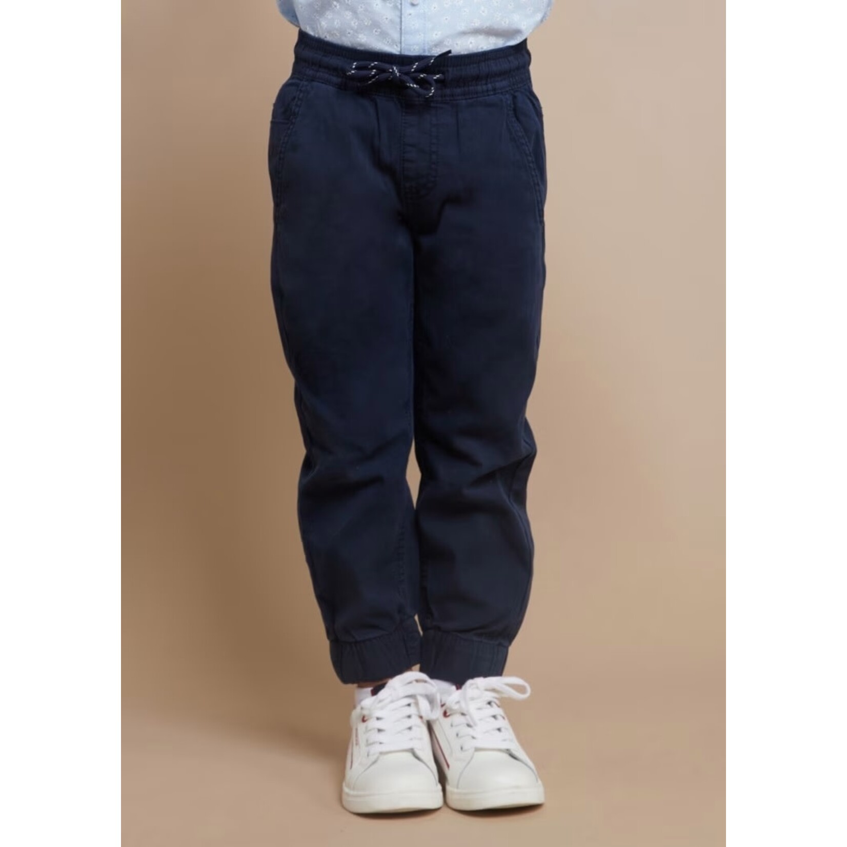 Mayoral MAYORAL - Navy Twill Jogger Pants with Adjustable Drawstring 'Skater Fit'