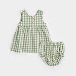 Petit Lem PETIT LEM - Green Gingham Dress and Panties Set