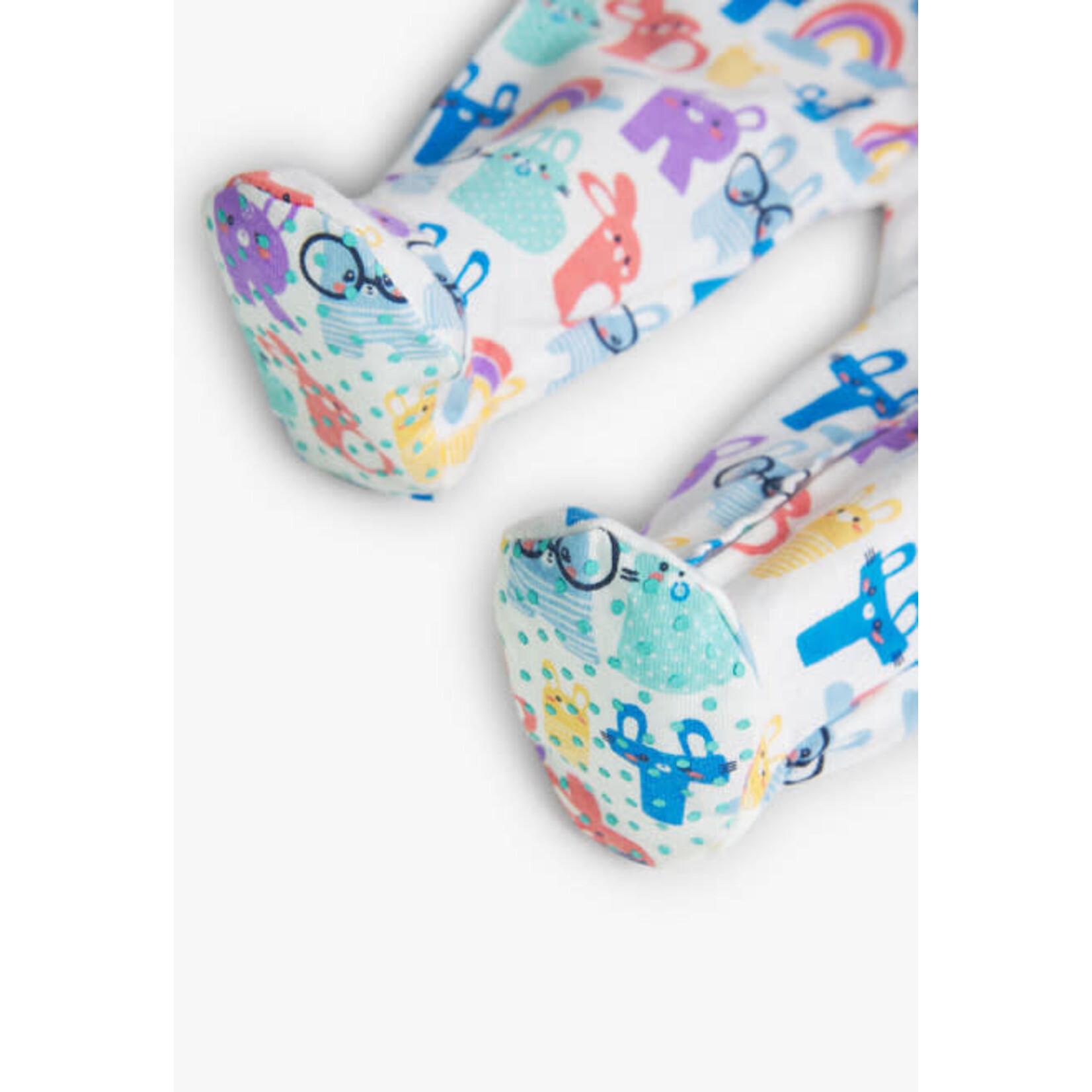 Boboli BOBOLI - White Footed Pyjamas with Multi-colored 'Alphabet Bunnies' Print