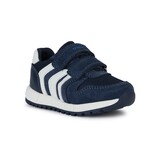 Geox GEOX - Leather Running Shoes 'Alben - Suede Mesh - Navy and White'