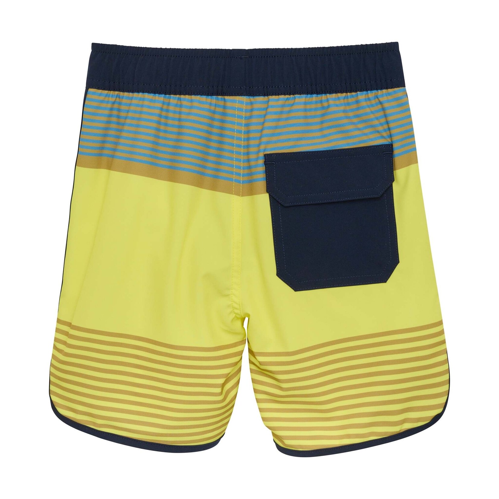 Color Kids COLOR KIDS - Yellow, caramel, green and navy-striped boardshorts