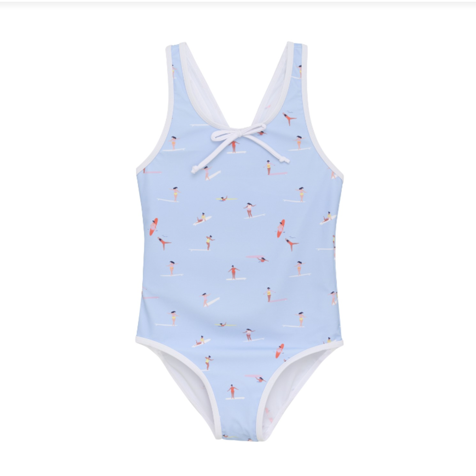 Color Kids COLOR KIDS - Light-blue one-piece bathing suit with little swimmers print