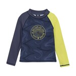 Color Kids COLOR KIDS - Yellow and navy long-sleeve rashguard t-shirt.