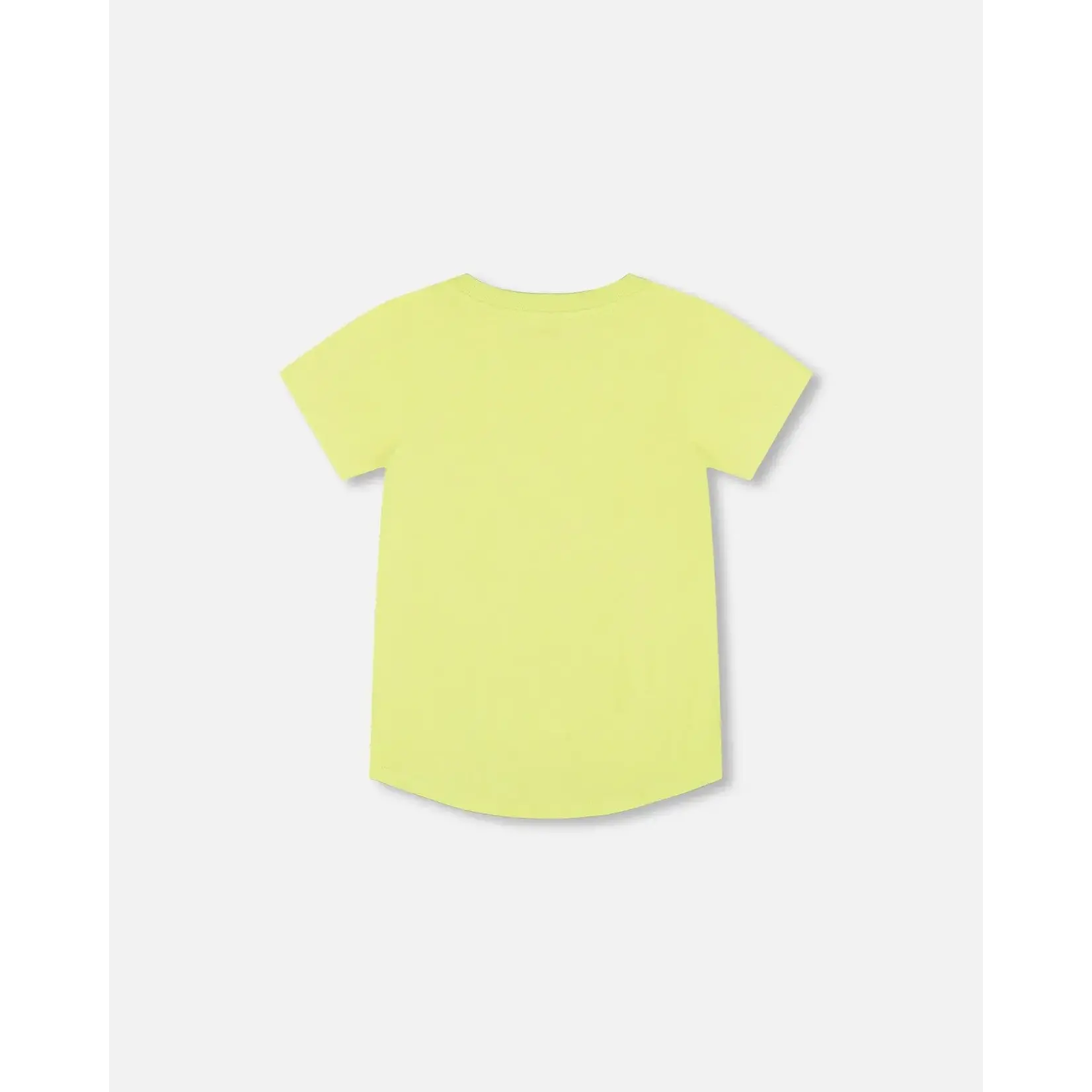 Deux par Deux DEUX PAR DEUX - T-Shirt Lime Avec Imprimé Souliers En Coton Biologique