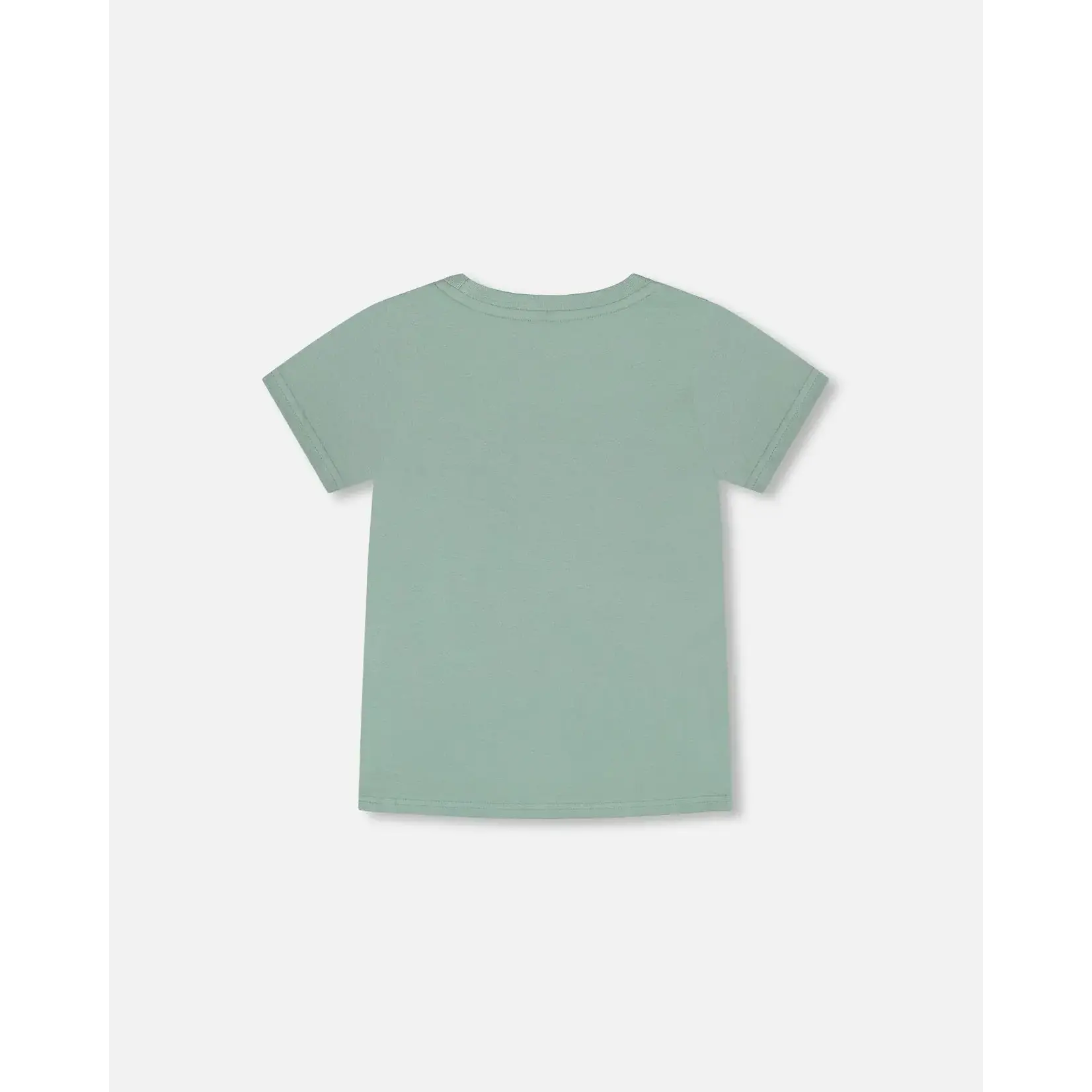 Deux par Deux DEUX PAR DEUX - Organic Cotton T-Shirt With Print Sage Green