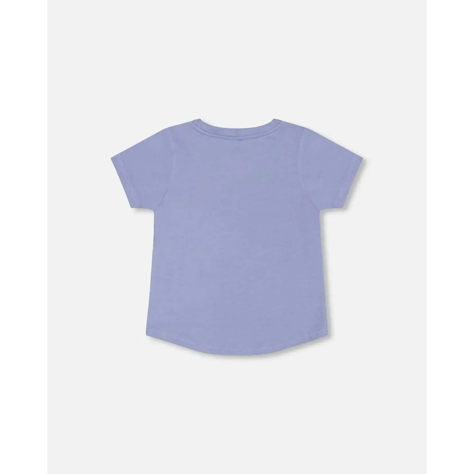 Deux par Deux DEUX PAR DEUX - Organic Cotton T-Shirt With Blue Dinosaure Print
