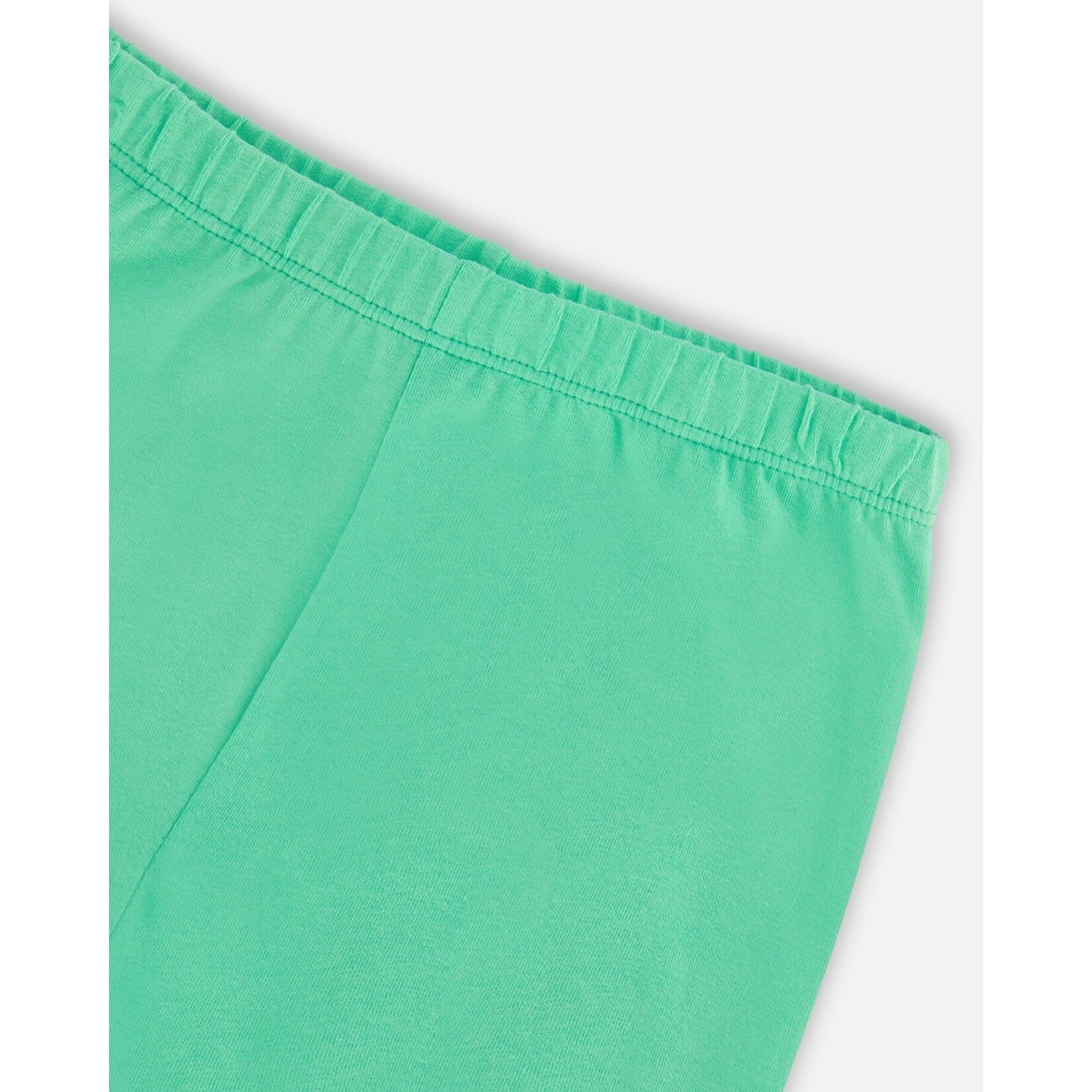 Deux par Deux DEUX PAR DEUX - Spring Green Biker Shorts in Organic Cotton 'Dancing Butterflies'