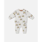 Deux par Deux DEUX PAR DEUX - Two-piece Set - Heather Grey Sweatshirt and Grow-with-me Pants with Dog Print 'My Sweet Puppy'